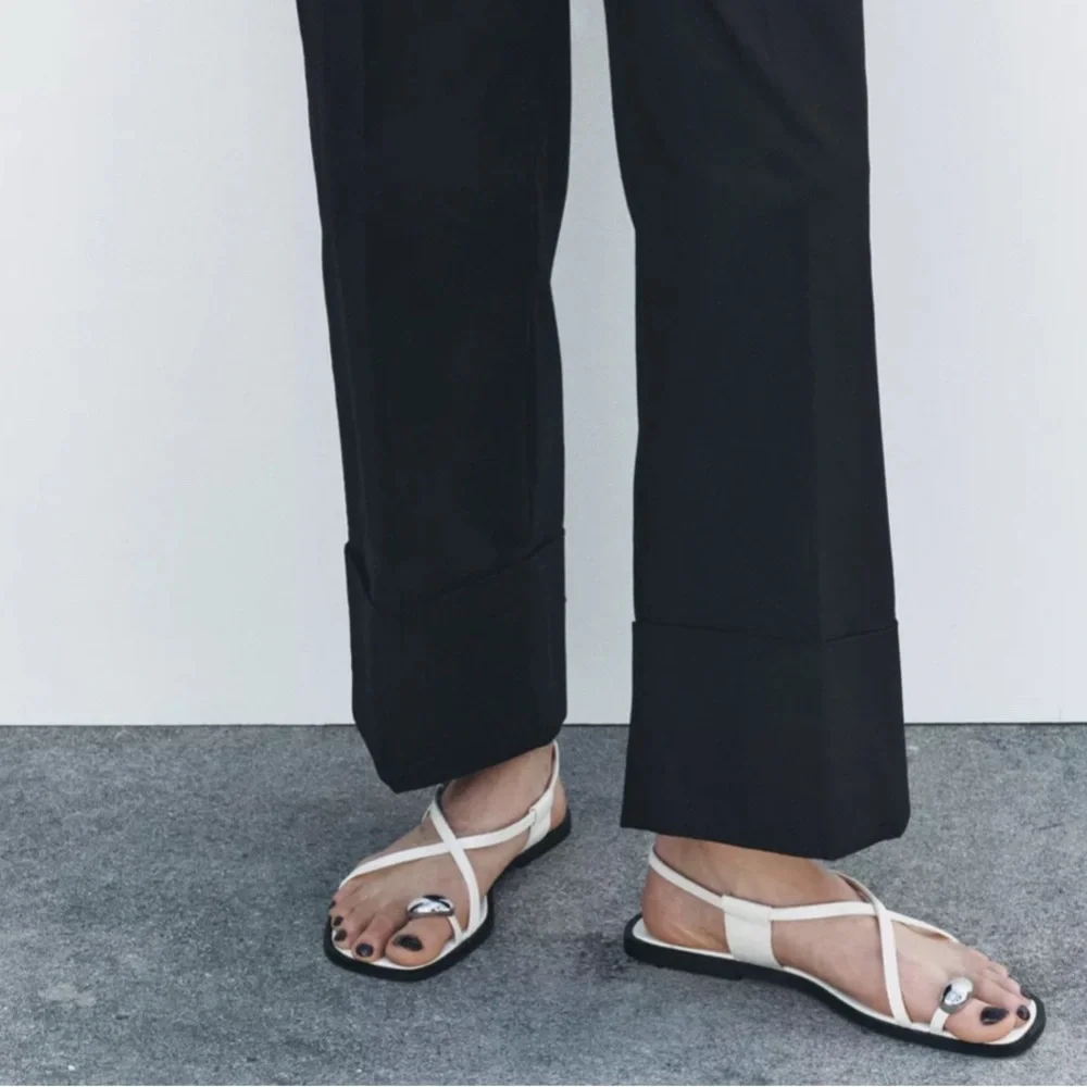 ZARA Women's Cream Sandals 9 - Picture 5 of 7